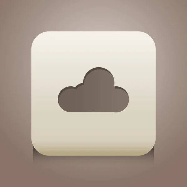 Icono Nube Ilustración Vectorial Estilo Diseño Plano — Vector de stock