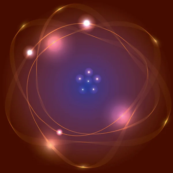 Atom Symbol Stylized Vector Illustration — Stock Vector