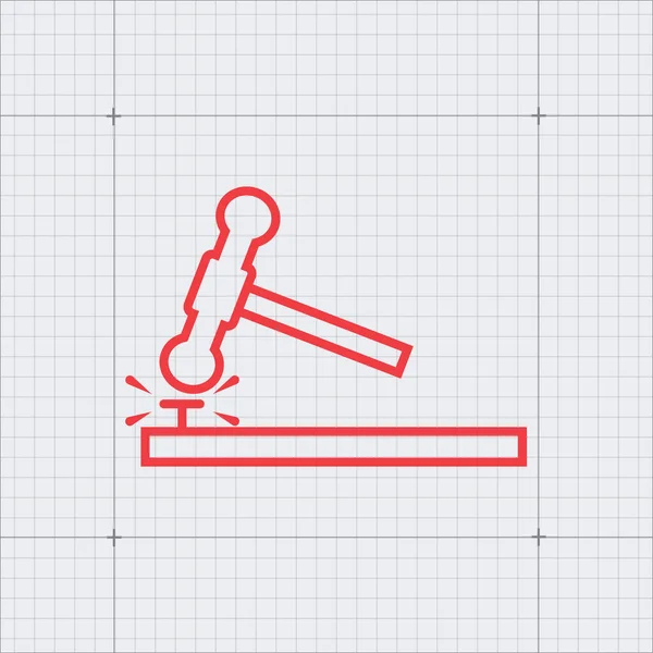 슬레지 해머와 일러스트 — 스톡 벡터