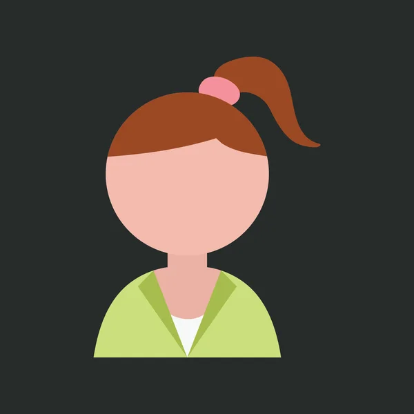 Аватар Жінка Значок Векторні Ілюстрації — стоковий вектор