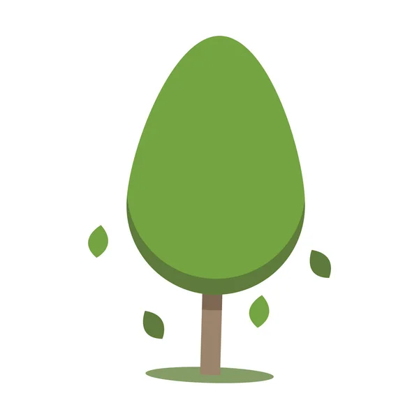 Groene Boom Pictogram Vectorillustratie — Stockvector