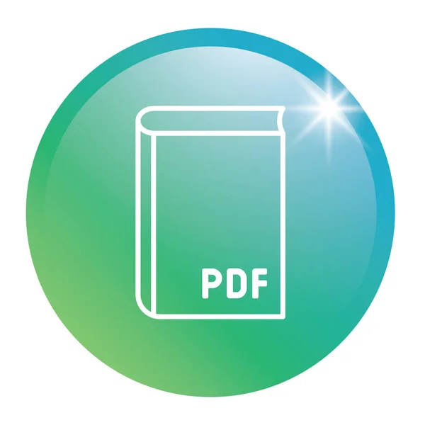 Groen Pdf Vector Icoon Voor Web Mobiel — Stockvector