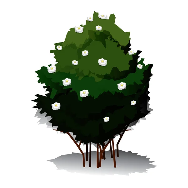 Árvore Verde Com Fundo Preto — Vetor de Stock