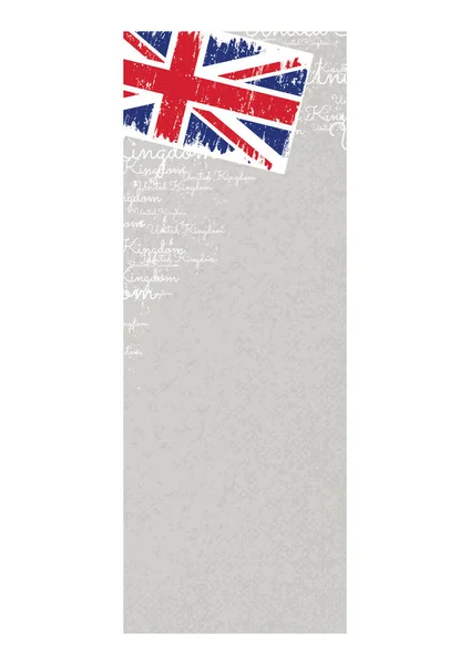 Uma Bandeira Reino Unido Ilustração Vetorial — Vetor de Stock