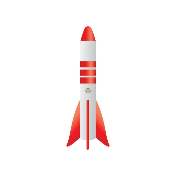 Rocket Missile Flat Icon Vector Illustration — Stock Vector