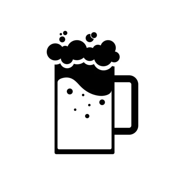 Ícone Cerveja Estilo Plano Isolado Fundo Branco Ilustração Vetor Símbolo —  Vetores de Stock