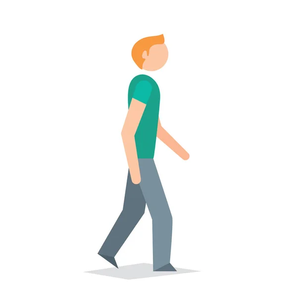 Hombre Caminando Ilustración Vector Estilizado — Archivo Imágenes Vectoriales