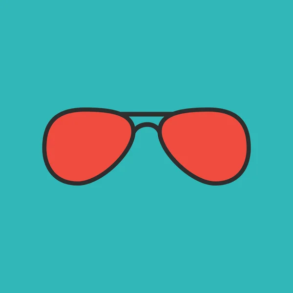 Gafas Sol Icono Vector Ilustración — Vector de stock