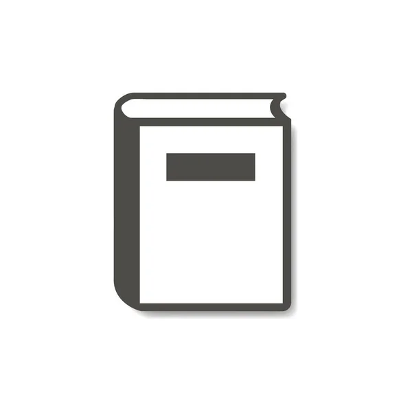 Icona Del Libro Stile Piatto Isolato Sfondo Bianco Libri Simbolo — Vettoriale Stock