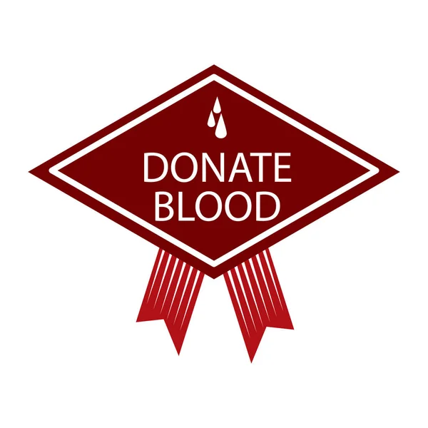 Donare Sangue Icona Piatta Illustrazione Vettoriale — Vettoriale Stock