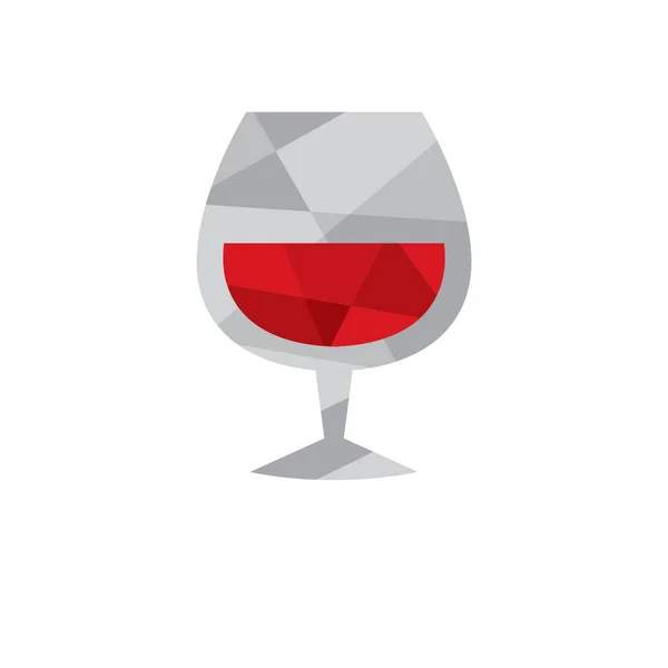 Wine Glass Icon Flat Style Isolated White Background Vector Illustration — Stock Vector