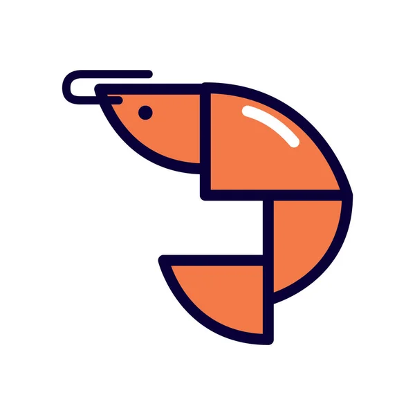 Icono Vector Plano Pescado — Archivo Imágenes Vectoriales