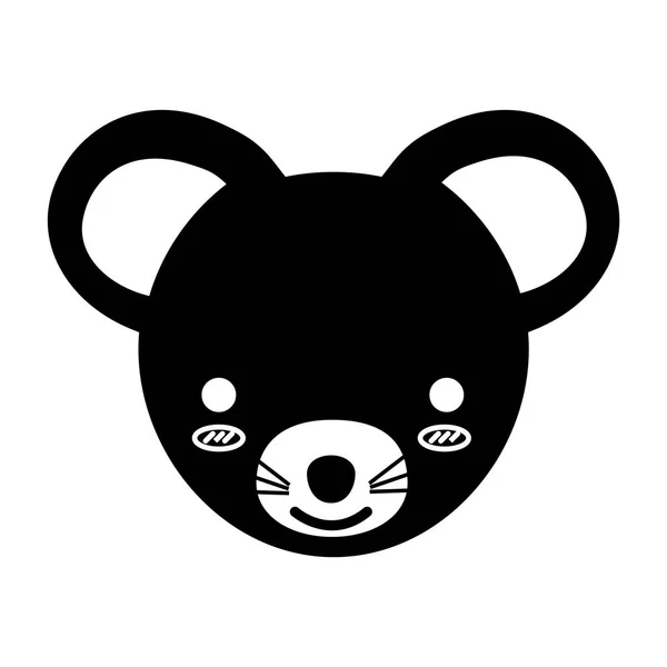 Lindo Panda Cara Icono Vector Ilustración Diseño Gráfico — Vector de stock