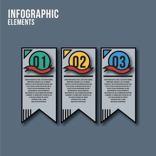 Infographic Elements Stylized Vector Illustration — Stock Vector