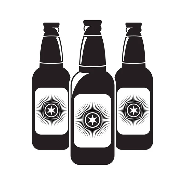 Bierflaschen Designvektorillustration — Stockvektor