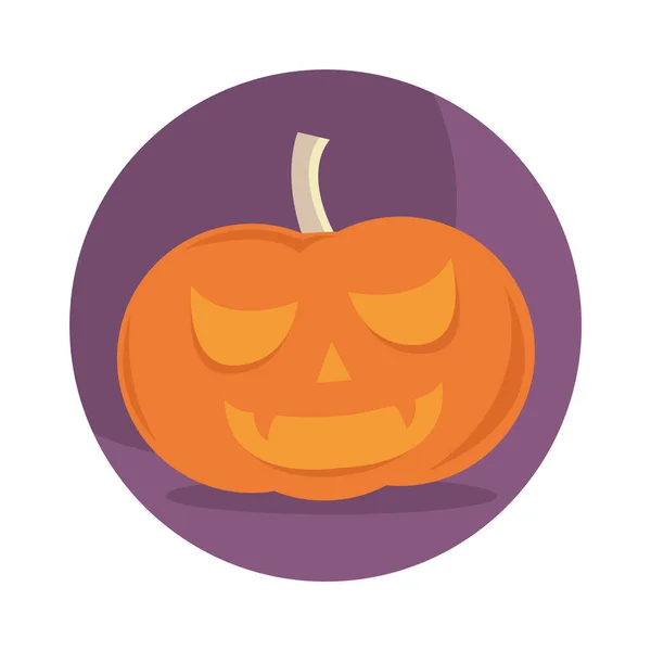 Ícone Abóbora Halloween Ilustração Vetorial — Vetor de Stock