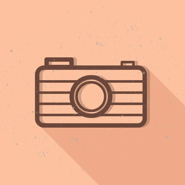 Icono Plano Cámara Ilustración Vectorial — Vector de stock