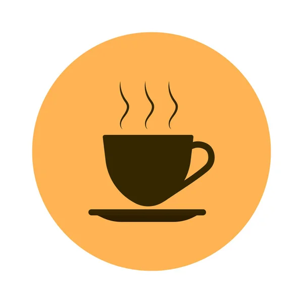 Immagine Vettoriale Una Tazza Calda Caffè — Vettoriale Stock