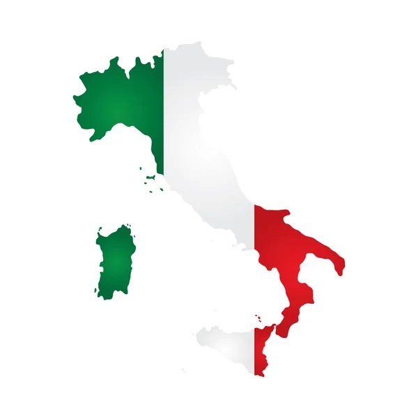 Italia Mapa Diseño Vector Ilustración — Vector de stock