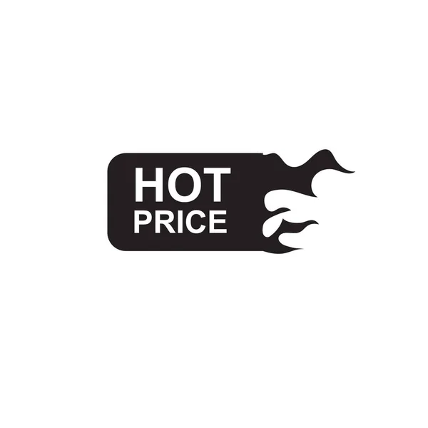 Hot Price Label Flat Icon Vector Illustration — Stock Vector