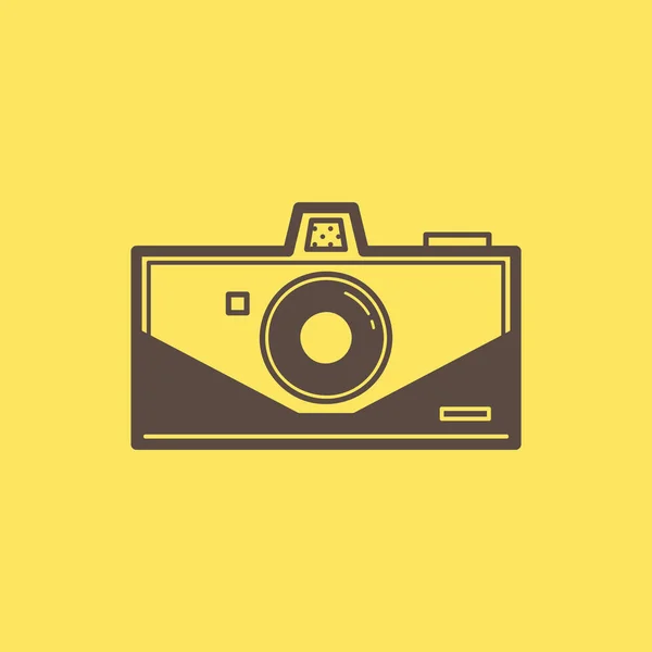 Camerapictogram Platte Illustratie Van Knop Vector Pictogrammen Voor Web — Stockvector