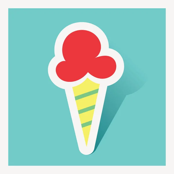 Ikona Zmrzliny Plochém Stylu Izolované Bílém Pozadí Ilustrace Vektoru Letního — Stockový vektor
