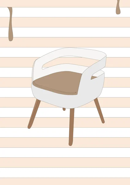 Cadeira Moderna Ilustração Vetorial Estilizada —  Vetores de Stock