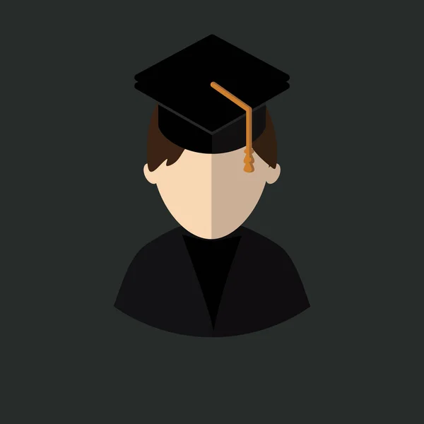 Студентський Аватар Значок Векторні Ілюстрації — стоковий вектор
