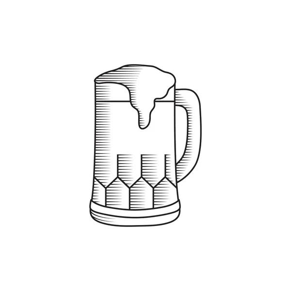 Icono Plano Cerveza Ilustración Vectorial — Vector de stock