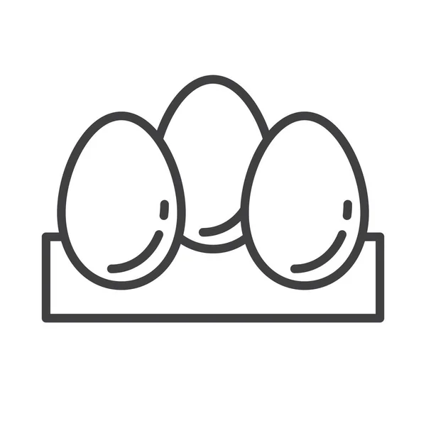 Eier Flaches Symbol Vektorillustration — Stockvektor