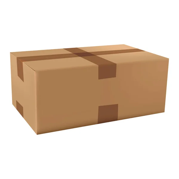 Caja Cartón Ilustración Vectorial — Vector de stock