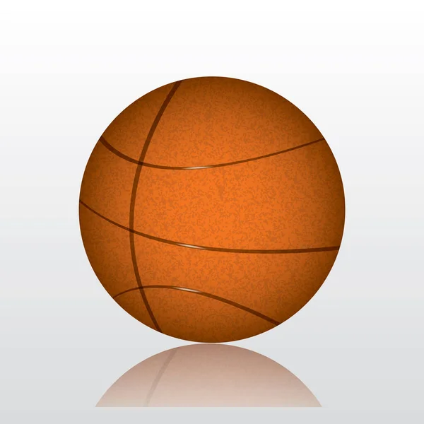 Balle Basket Isolée Sur Fond Blanc — Image vectorielle
