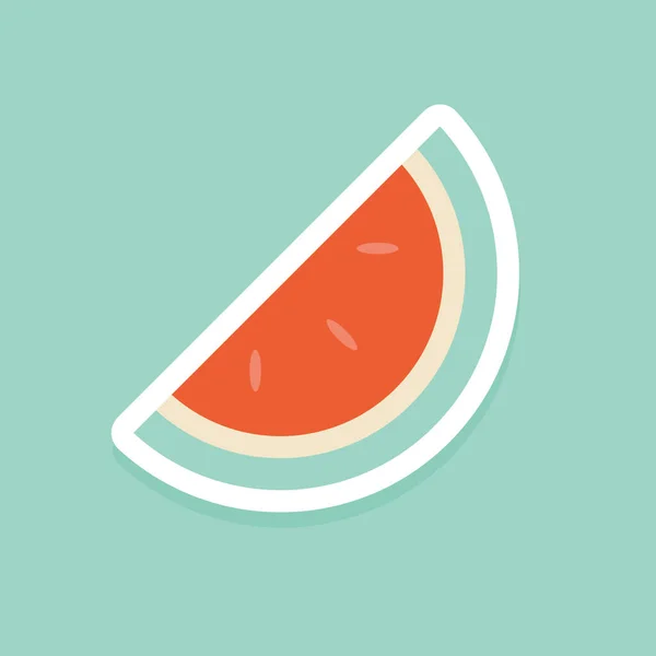 Vector Flat Icon Watermelon — Stock Vector