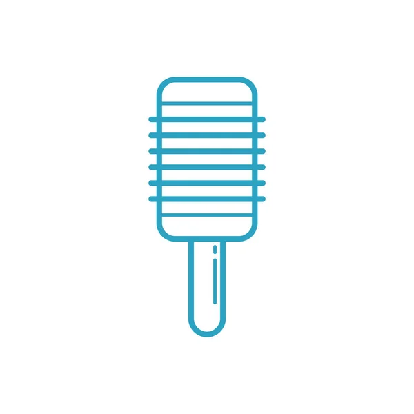 Ikona Mikrofonu Izolované Bílém Pozadí — Stockový vektor