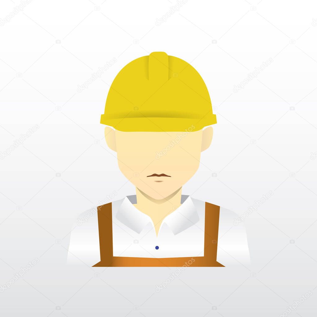 Construction worker, vector illustration