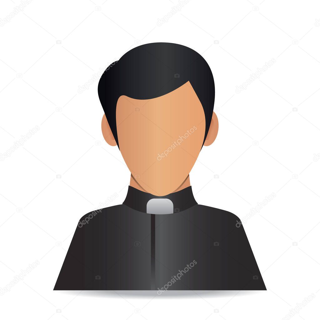 priest, design vector illustration