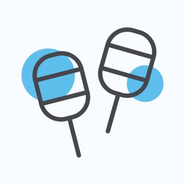 Dondurma külahı, renkli vektör çizimi