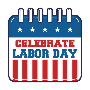 İşçi Bayramı etiketi düz simgesi, vektör illüstrasyonu