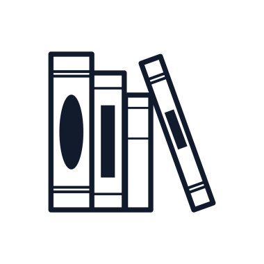 Modern b 'nin vektör illüstrasyonunda kitapların eksik simgesi