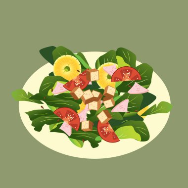salata, biçimlendirilmiş vektör çizimi