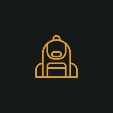 Sırt çantası biçimlendirilmiş vektör çizimi