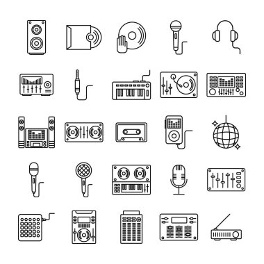 12 web simgesinin vektör illüstrasyonu