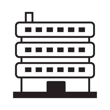 Ofis binası, vektör illüstrasyonu