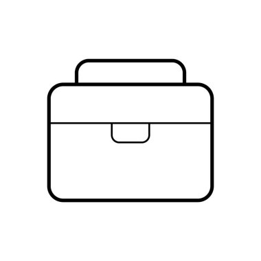 Bir evrak çantası simgesinin vektör illüstrasyonu