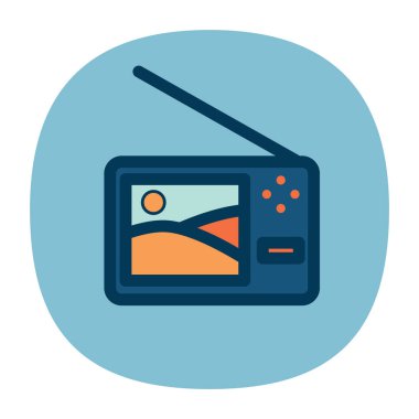 çizgi film uygulama simgesi, vektör illüstrasyonu