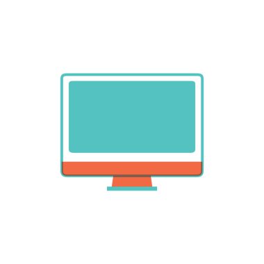 Bilgisayar simgesi, vektör illüstrasyonu. düz tasarım biçimi