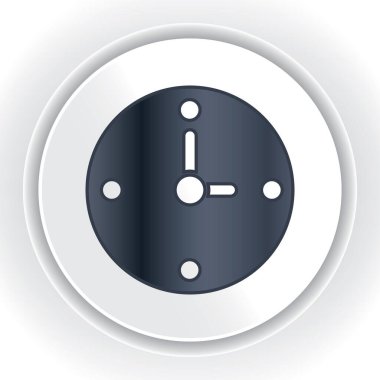 duvar saati düz simgesi, vektör illüstrasyonu