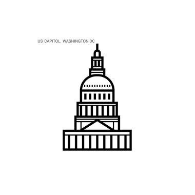 Bir bina simgesinin vektör illüstrasyonu