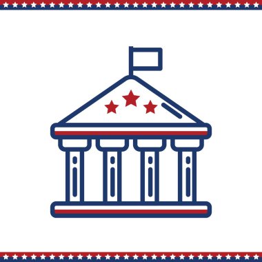 banka simgesi vektör illüstrasyonu