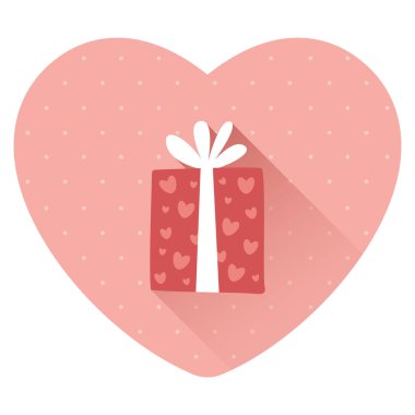 Sevgililer Günü tebrik kartı şablonu, renkli vektör çizimi